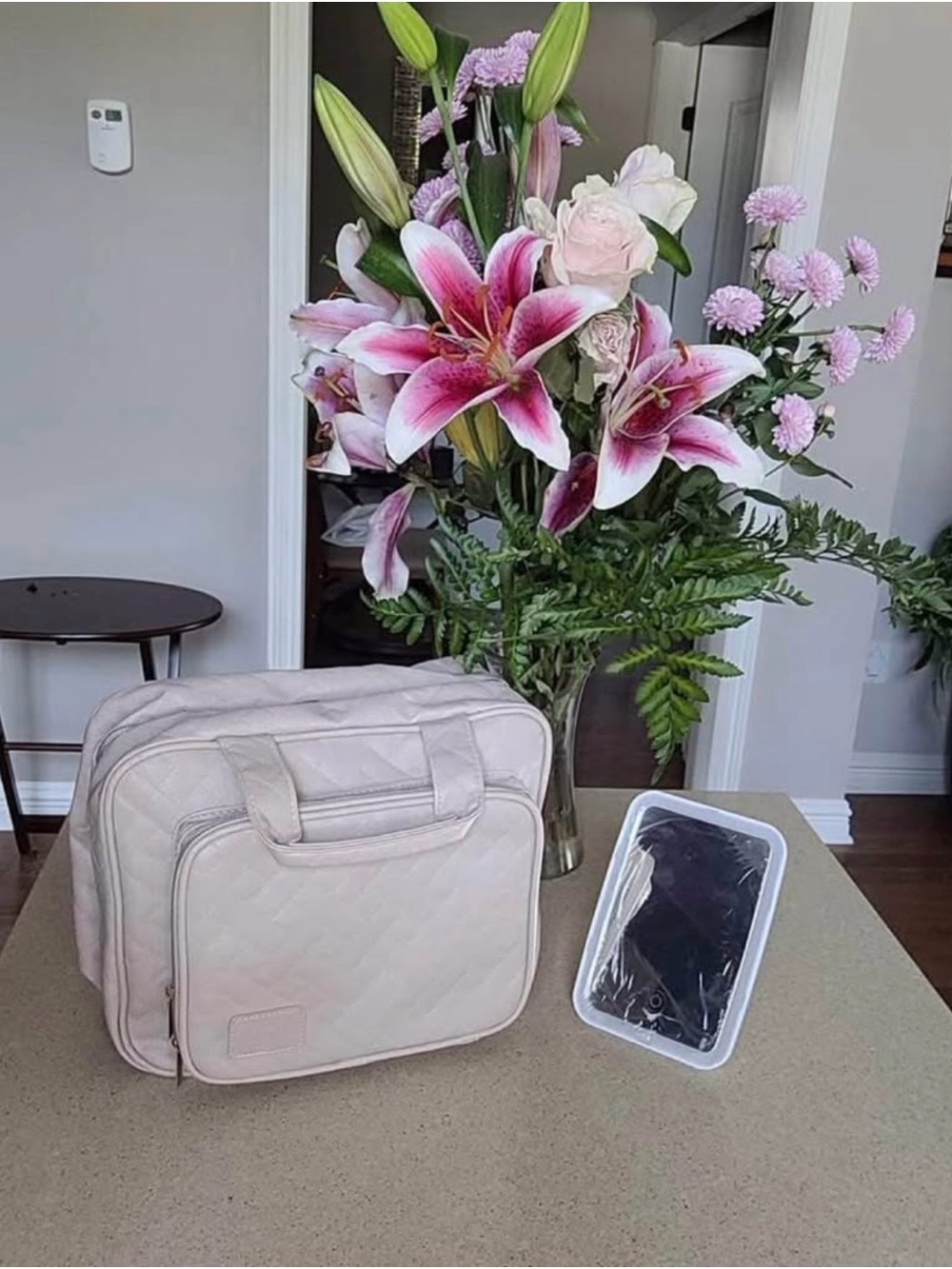 Cosmetic Bag + LED mirror. Travel Organizer Bag